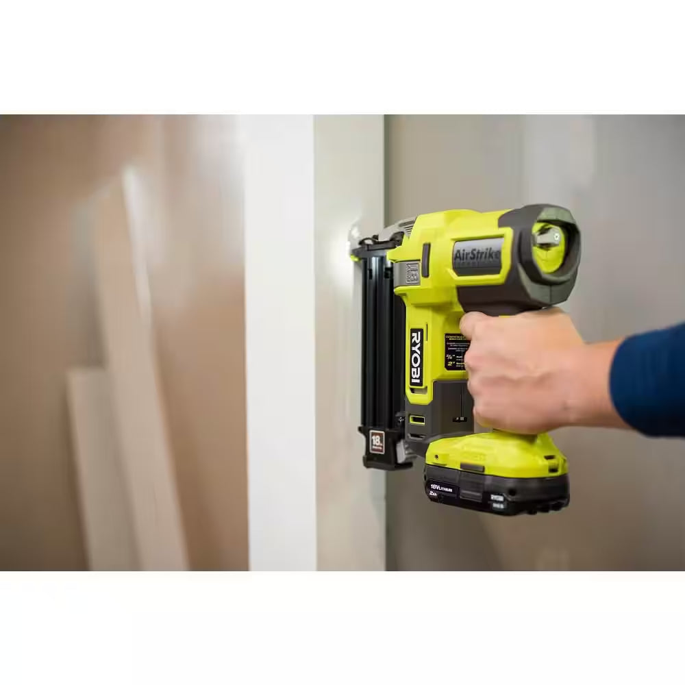 ONE+ 18V 18-Gauge Cordless Airstrike Brad Nailer with 1.5 Ah Battery and Charger