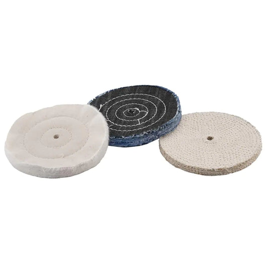 6 In. Buffing Wheel Set (3-Piece)