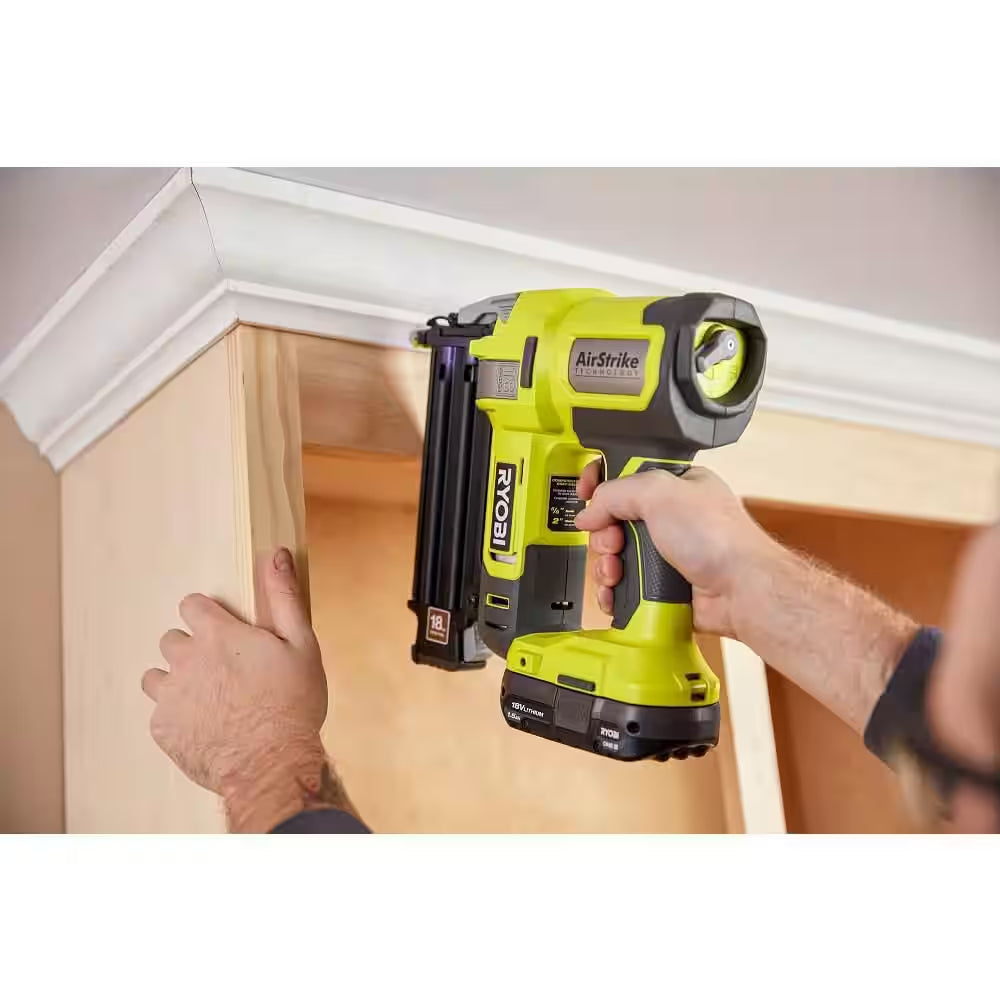 ONE+ 18V Cordless 18-Gauge Brad Nailer with 16-Gauge Straight Finish Nailer, 2.0 Ah Battery, and Charger