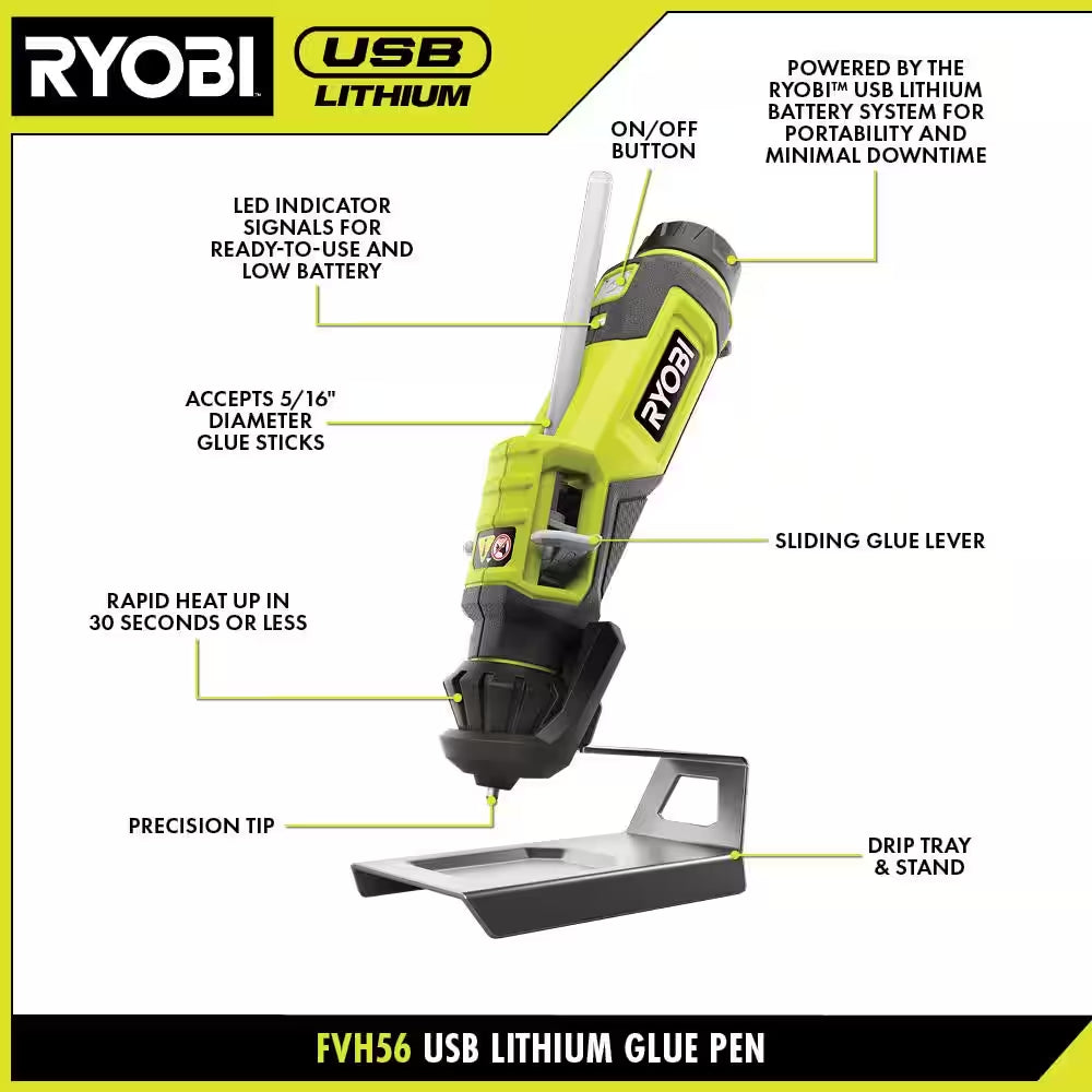 USB Lithium Glue Pen Kit with 2.0 Ah USB Lithium Battery and Charging Cable