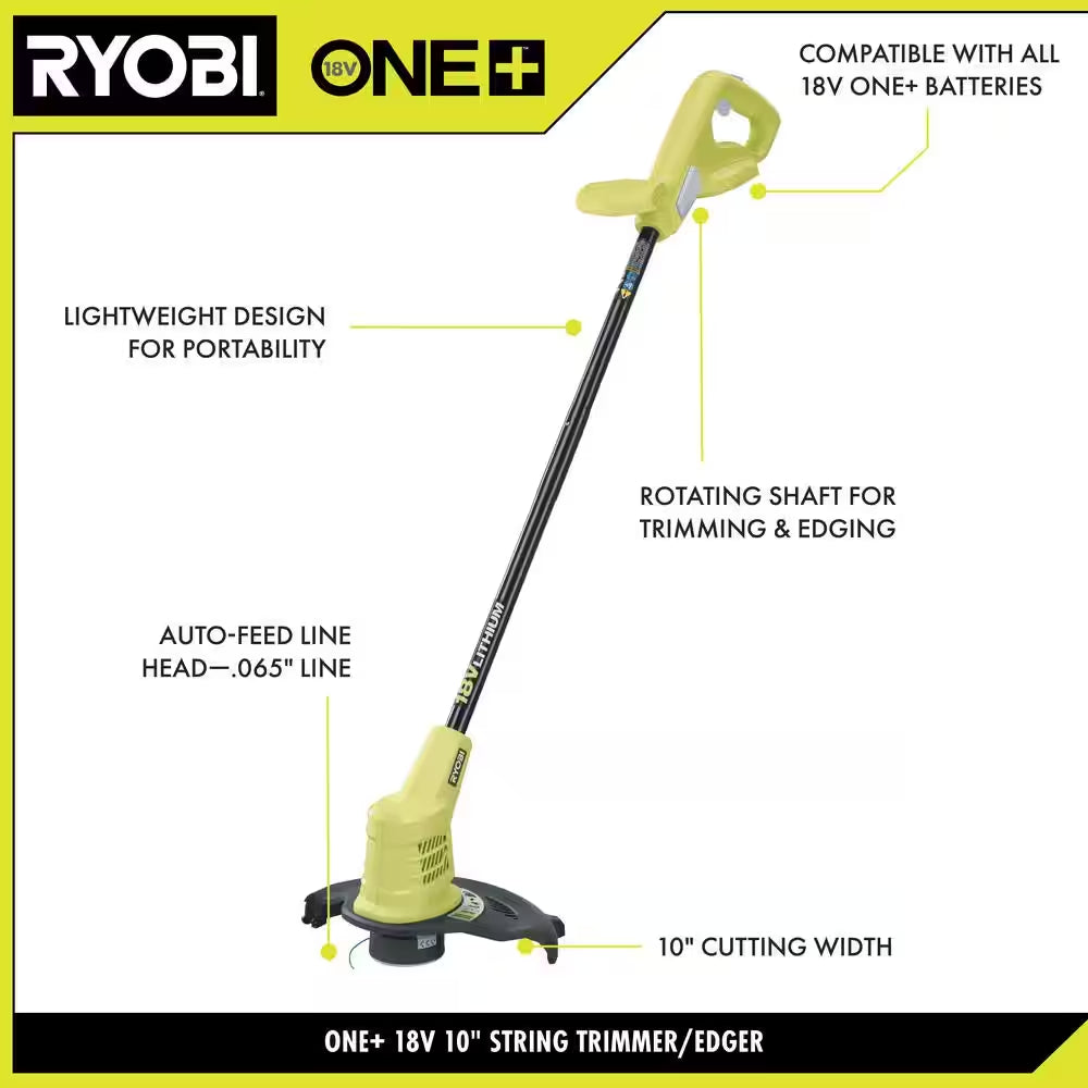 ONE+ 18V 10 In. Cordless Battery String Trimmer (Tool Only)