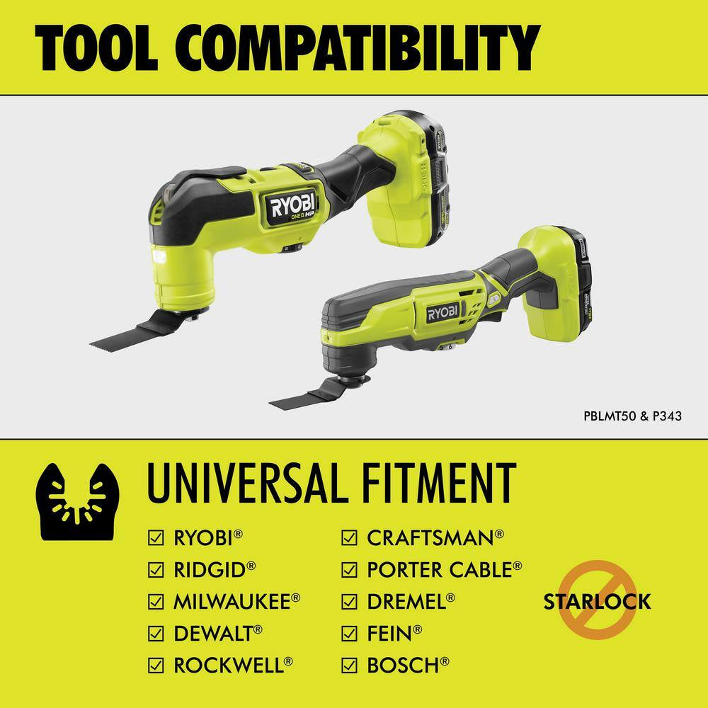 16-Piece Oscillating Multi-Tool Blade Accessory Set with 4-Piece Wood and Metal Oscillating Multi-Tool Blade Set