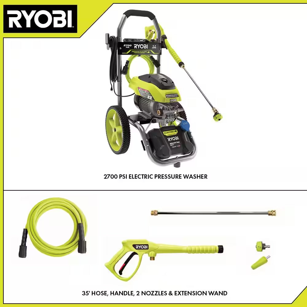 2700 PSI 1.1 GPM Cold Water Corded Electric Pressure Washer