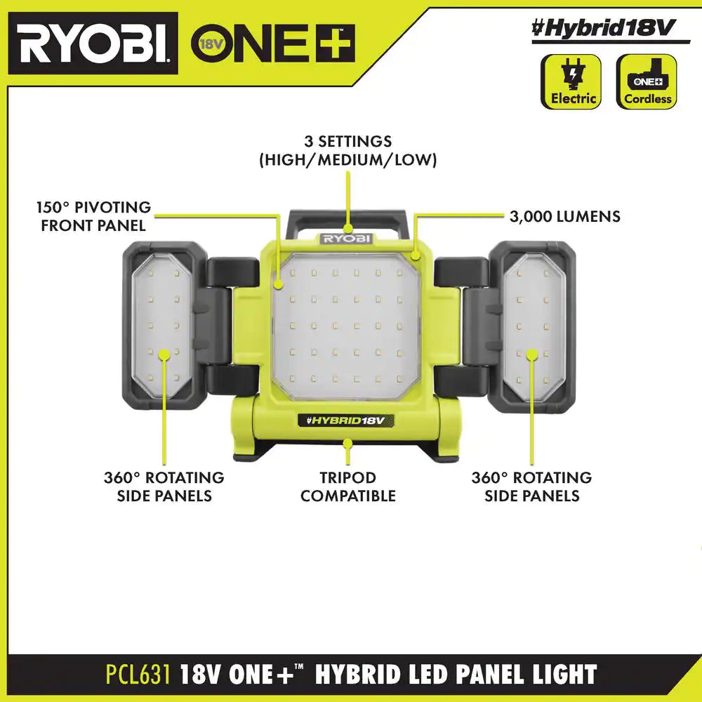 ONE+ 18V Cordless Hybrid LED Panel Light (Tool Only)