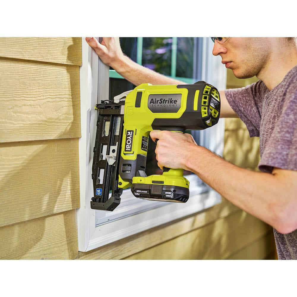 ONE+ 18V Cordless 2-Tool Combo Kit W/ 1/2 In. Drill/Driver, 16-Gauge Finish Nailer, (2) 1.5 Ah Batteries, and Charger