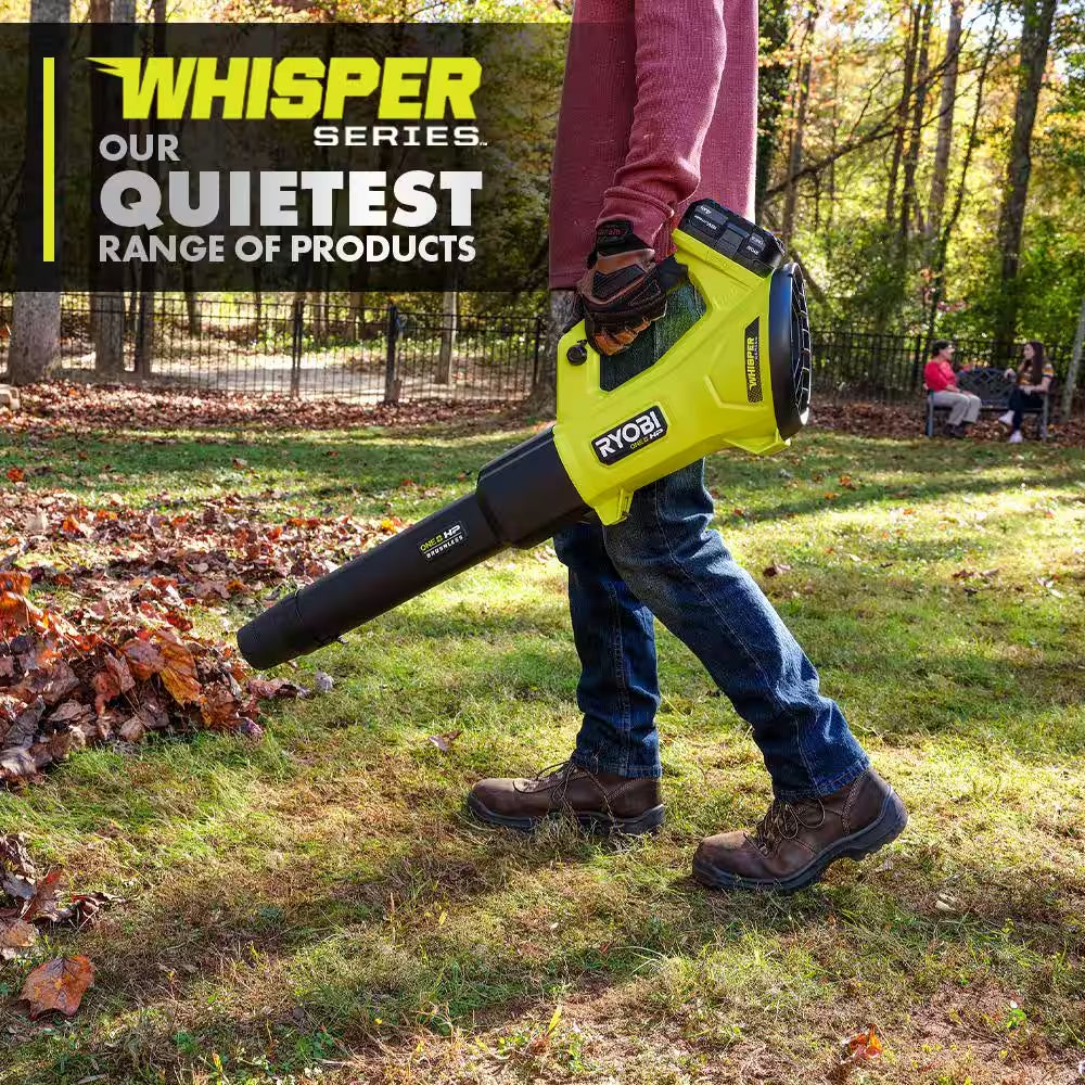 ONE+ HP 18V Brushless Whisper Series 130 MPH 450 CFM Cordless Battery Leaf Blower (Tool Only)