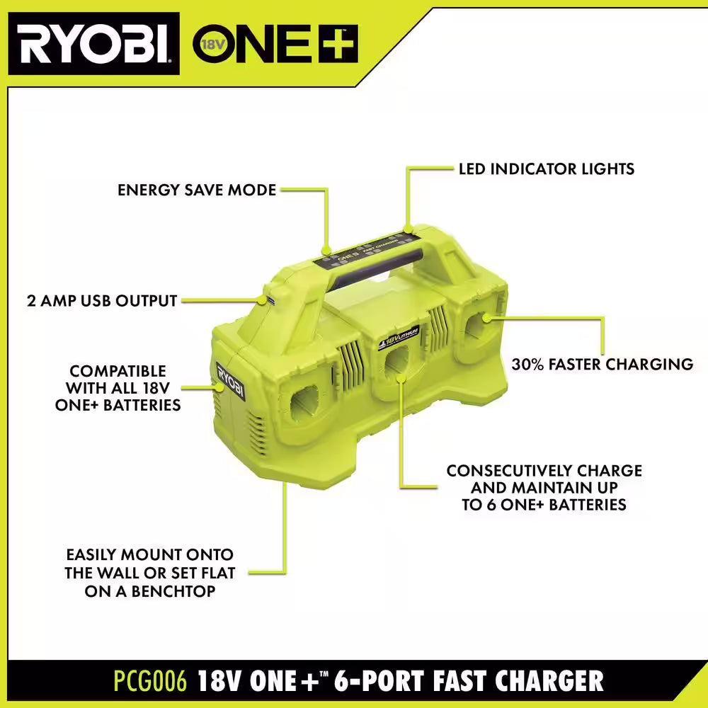 ONE+ 18V 6-Port Fast Charger