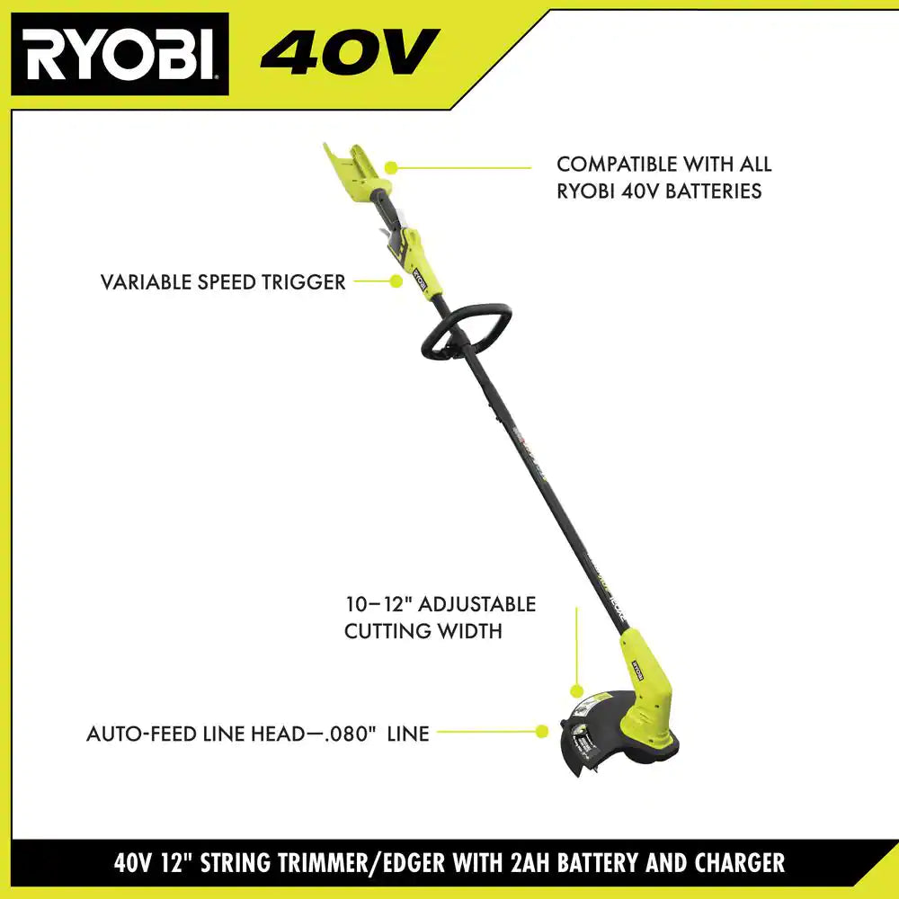 40V 12 In. Cordless Battery String Trimmer (Tool Only)