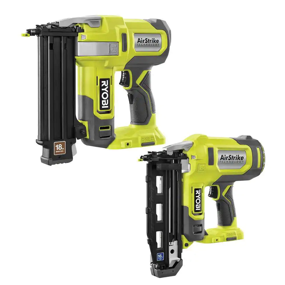 ONE+ 18V Cordless 2-Tool Combo Kit with Airstrike 18-Gauge Brad Nailer and 16-Gauge Straight Finish Nailer (Tools Only)