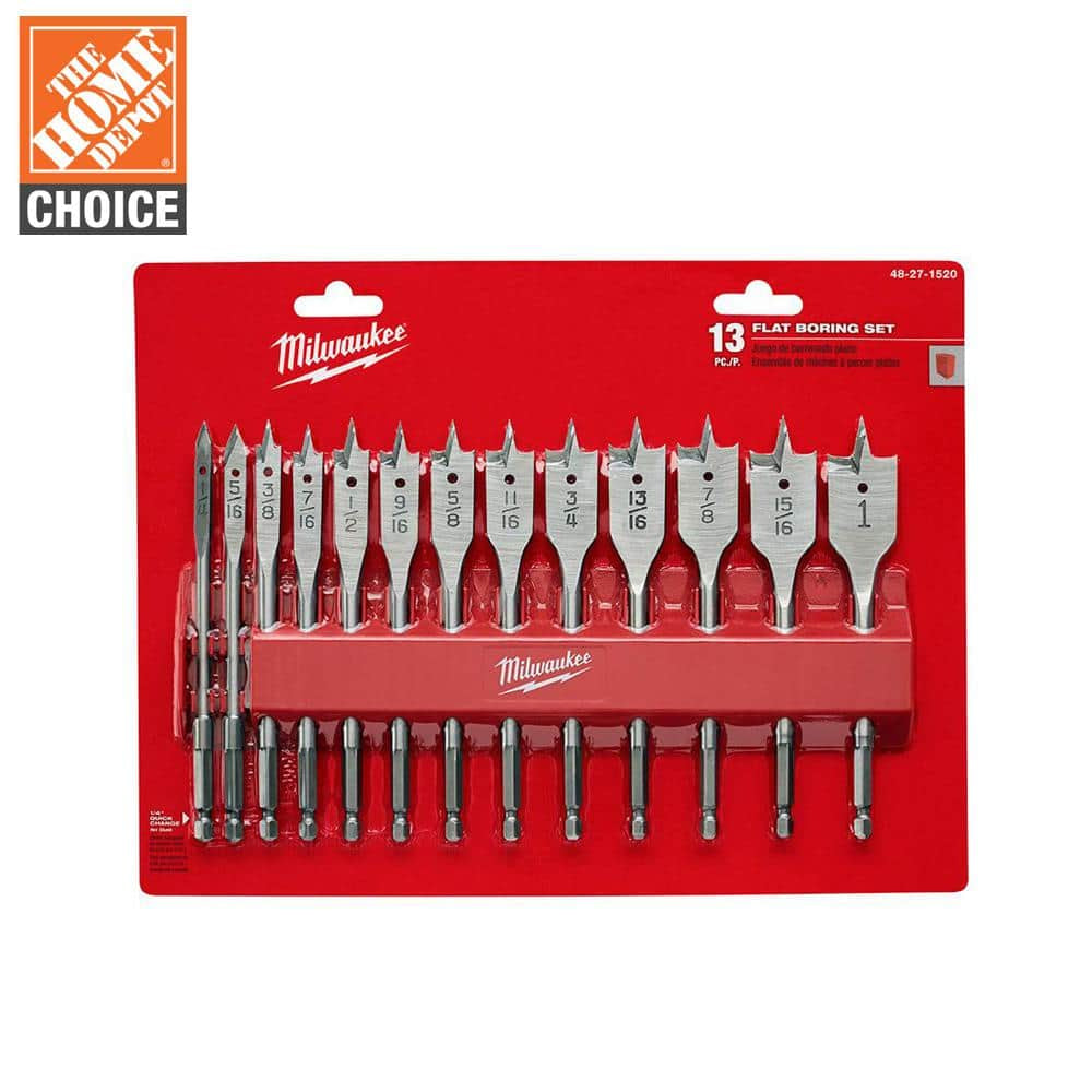 High Speed Wood Spade Bit Set (13-Piece)