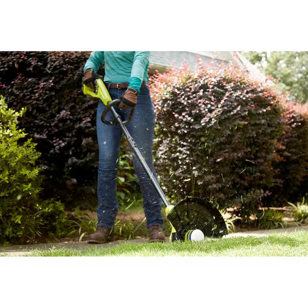 ONE+ 18V 13 In. Cordless Battery Electric String Trimmer/Edger with Extra 3-Pack of Spools, 2.0 Ah Battery and Charger