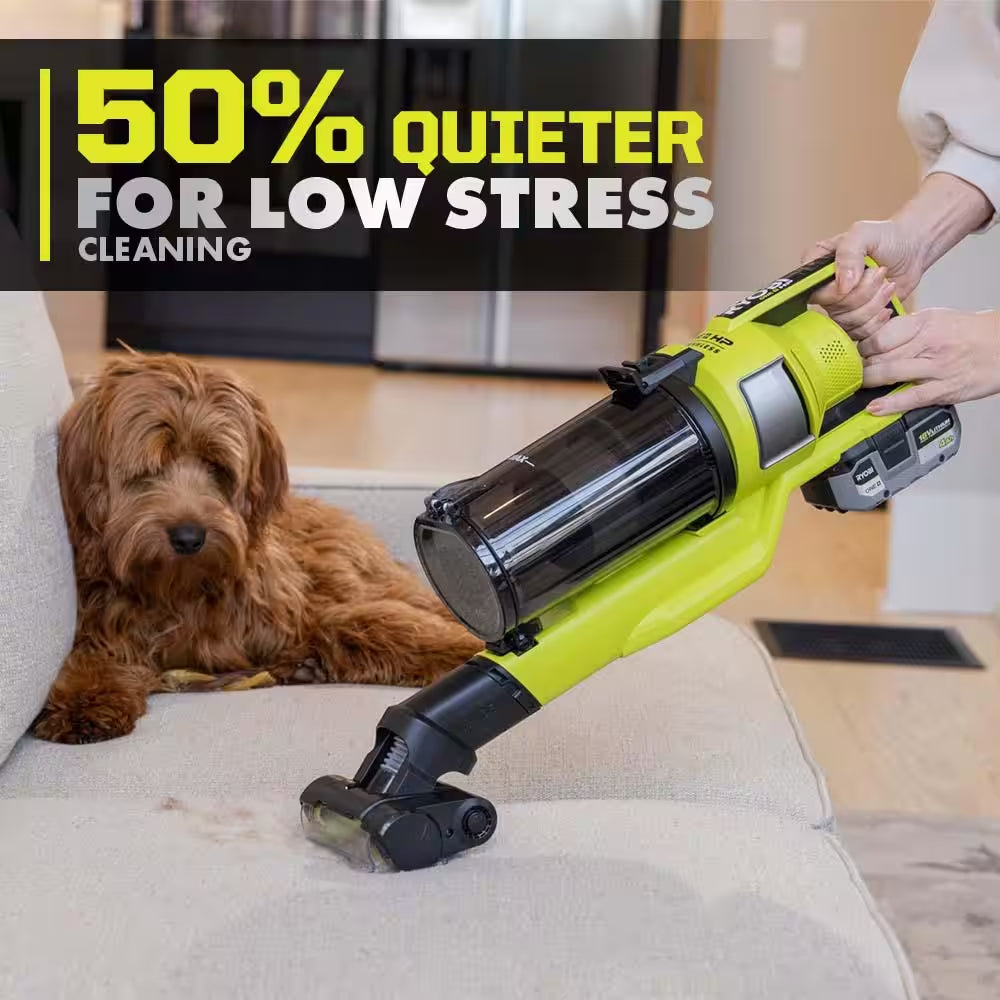 ONE+ HP 18V Brushless Cordless Pet Stick Vac with Kit with Dual-Roller, 4.0 Ah HIGH PERFORMANCE Battery, and Charger