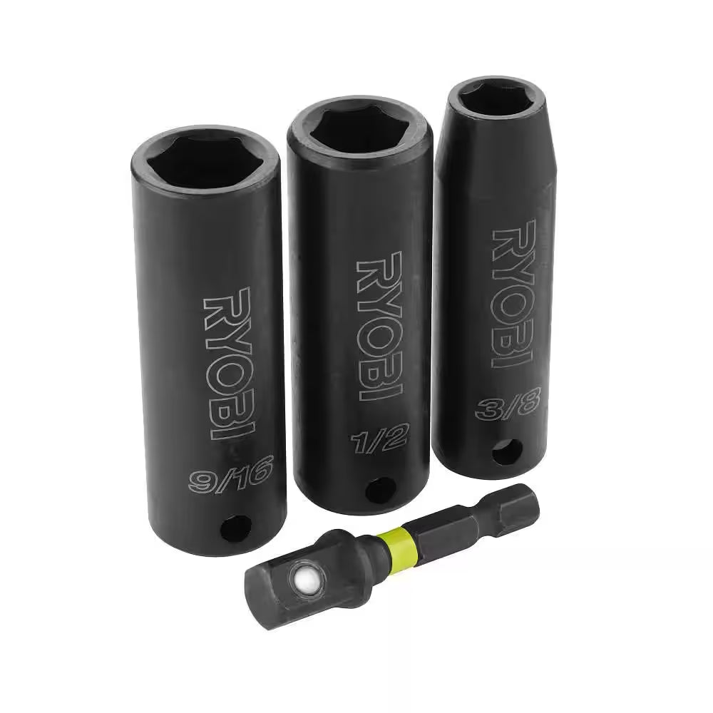 3/8 In. Drive SAE Impact Socket Set (4-Piece)