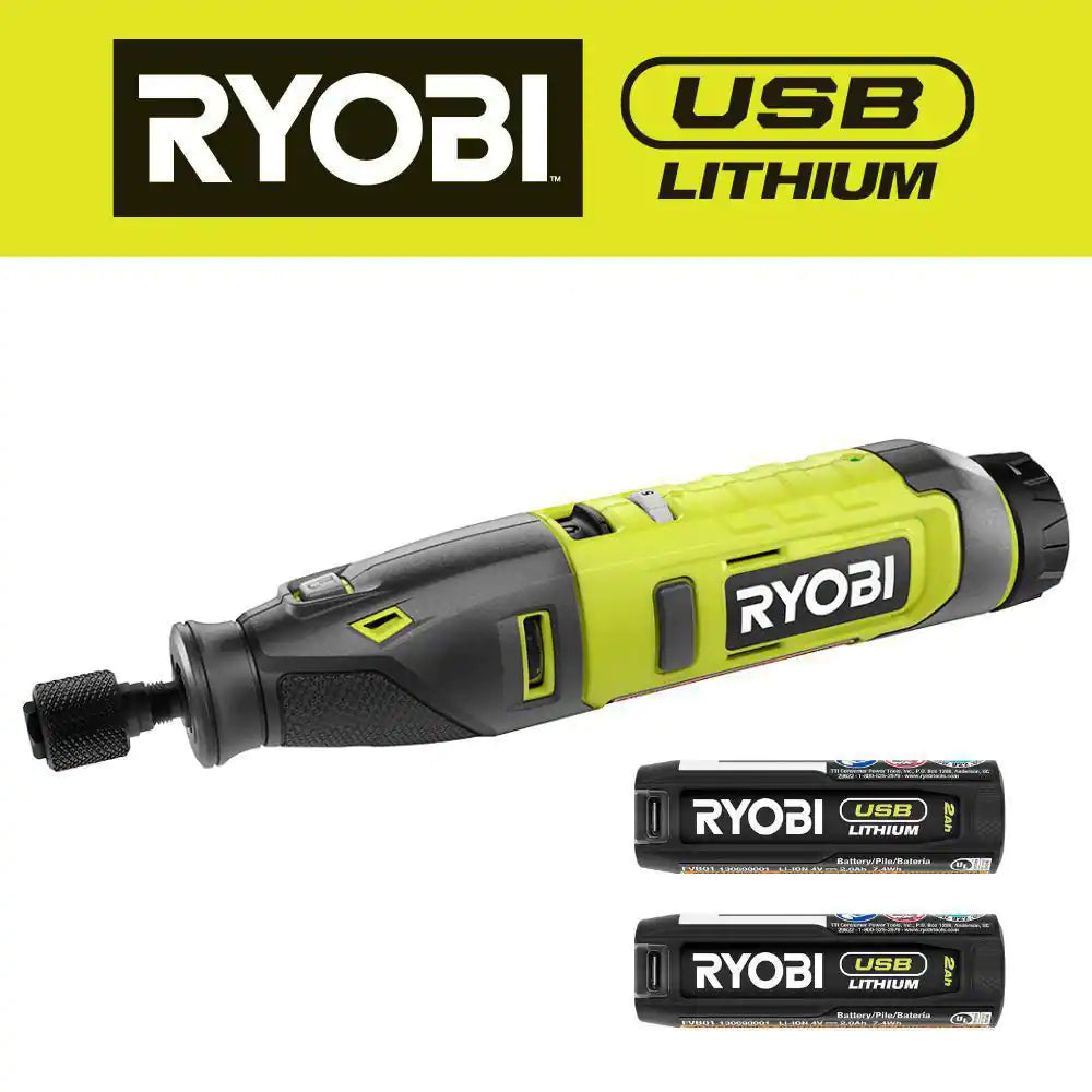 USB Lithium Rotary Tool Kit and USB Lithium 2.0 Ah Lithium-Ion Rechargeable Battery