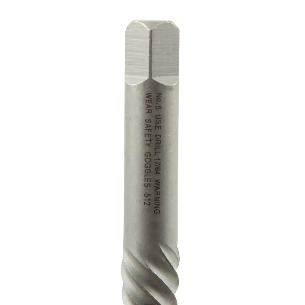 1/8 In. to 3/4 In. Pouch Set of Spiral Bolt Extractors Screws 5 Piece