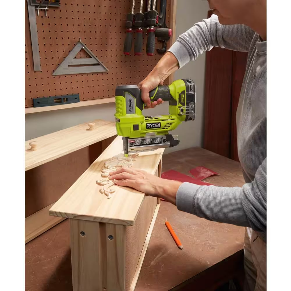 ONE+ 18V Cordless Airstrike 23-Gauge 1-3/8 In. Headless Pin Nailer Kit with 2.0 Ah Battery and Charger