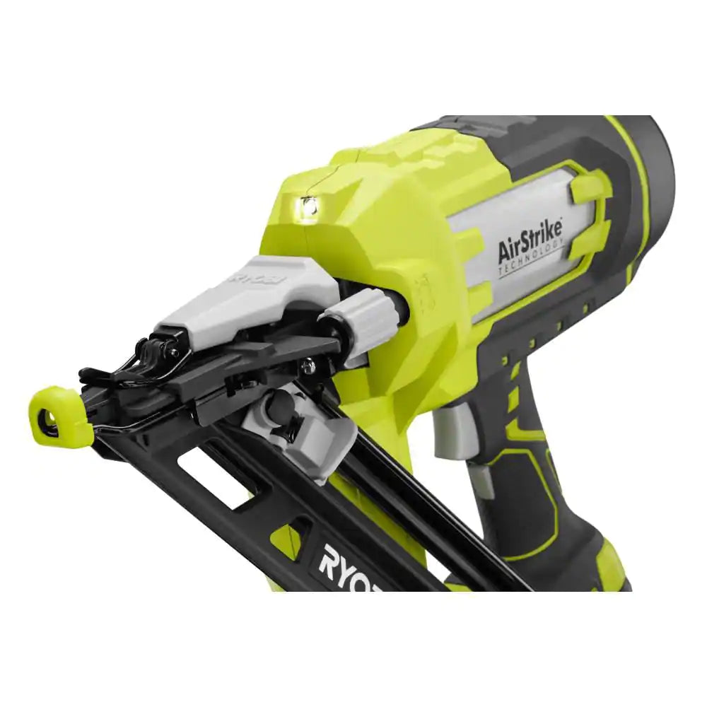 ONE+ 18V Lithium-Ion Cordless Airstrike 15-Gauge Angled Finish Nailer (Tool Only) with Sample Nails