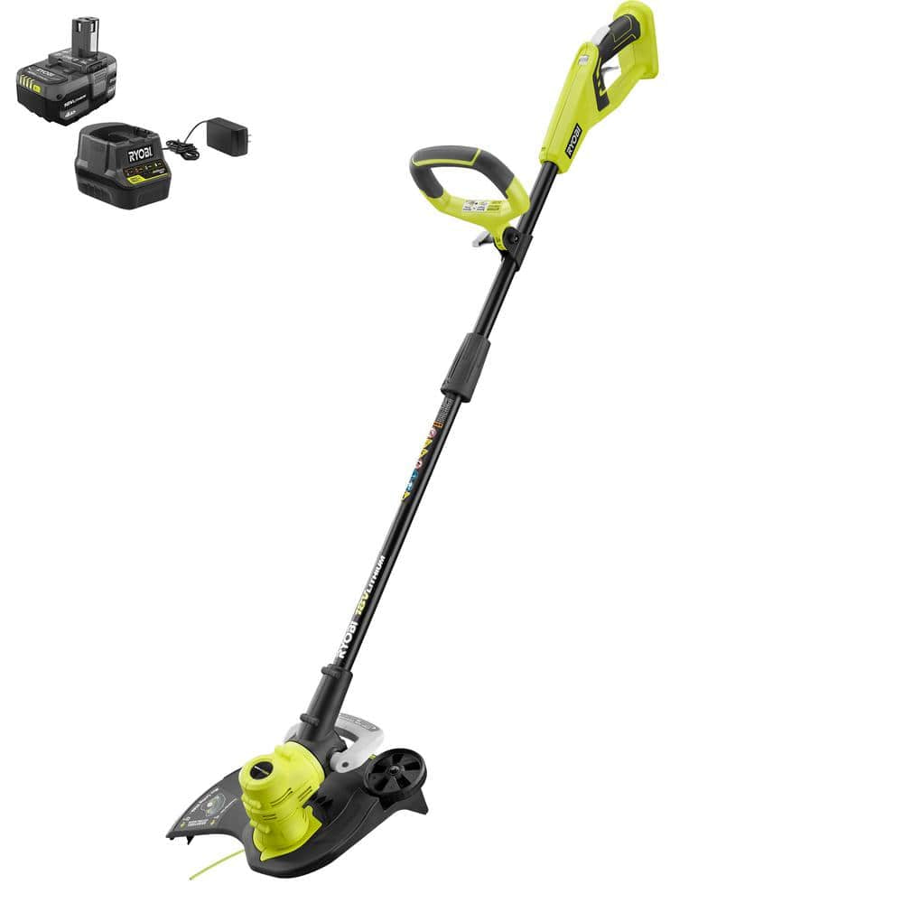 ONE+ 18V 13 In. Cordless Battery String Trimmer/Edger with 4.0 Ah Battery and Charger