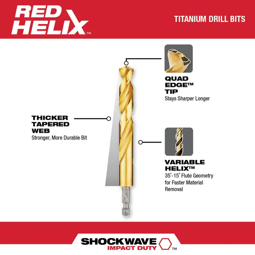 SHOCKWAVE Impact-Duty Titanium Drill Bit Set (15-Piece)