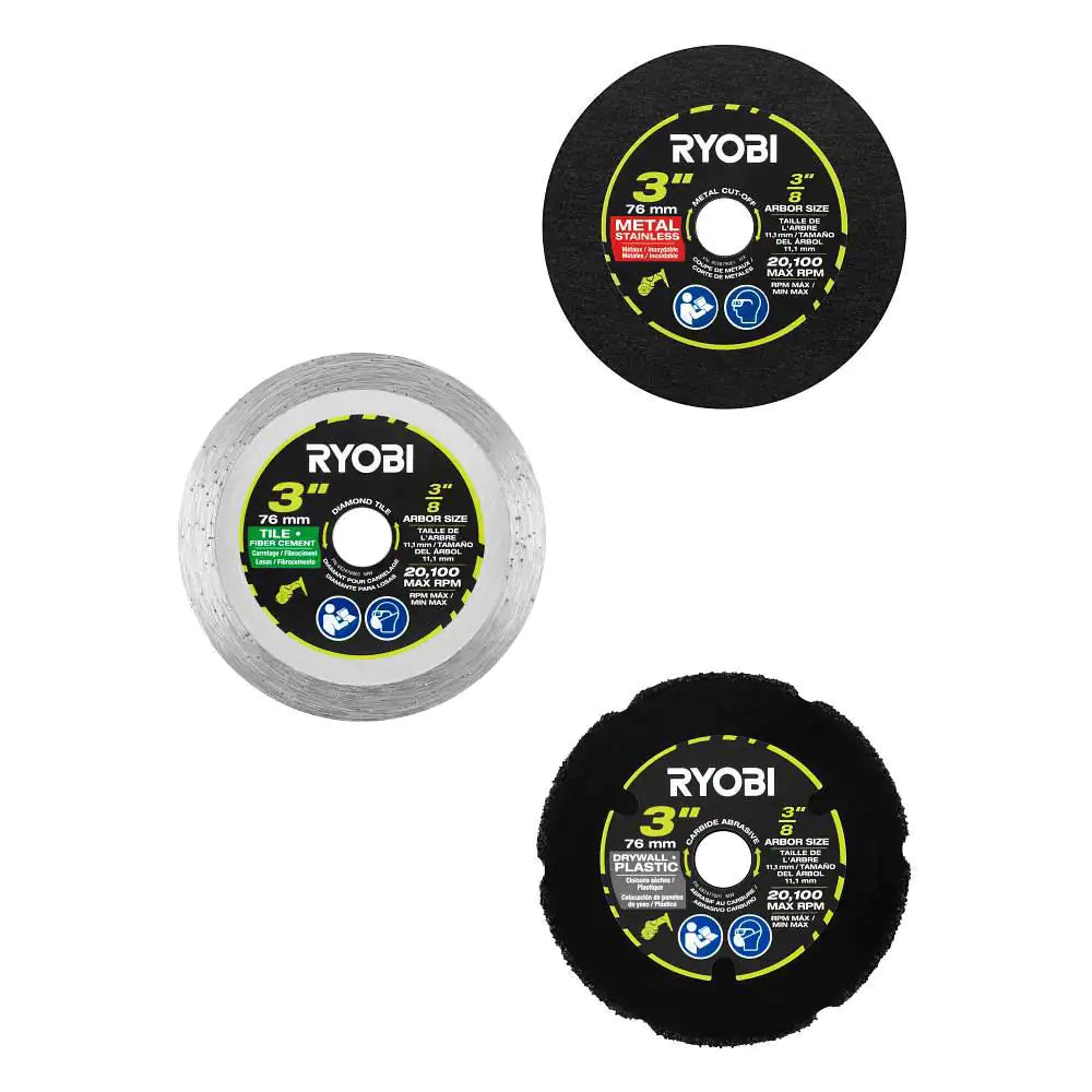 3 In. Multi-Material Cut-Off Wheel Set (3-Pack)