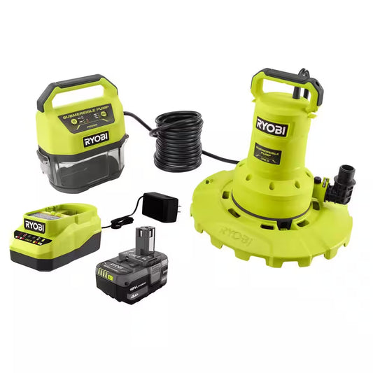 ONE+ 18V 1/6 Hp. Submersible Pump with 4Ah Battery and Charger