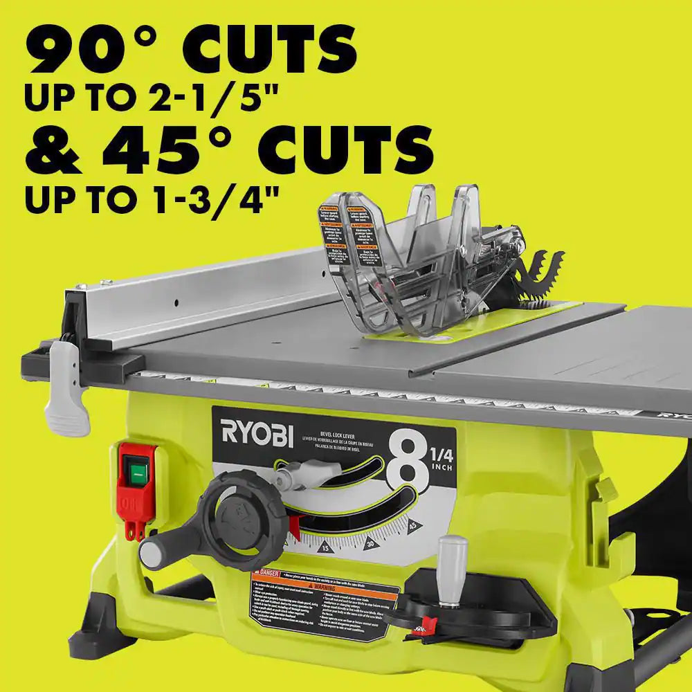 13 Amp 8-1/4 In. Compact Portable Corded Jobsite Table Saw (No Stand)