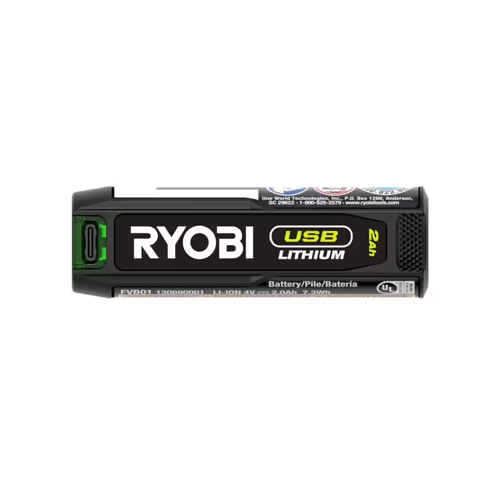 USB Lithium 2.0 Ah Rechargeable Batteries (6-Pack)