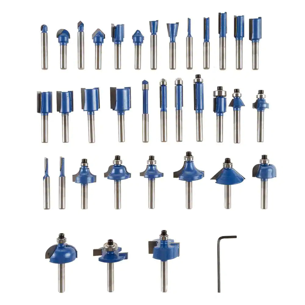 Carbide Tipped Router Bit Set (35-Piece)