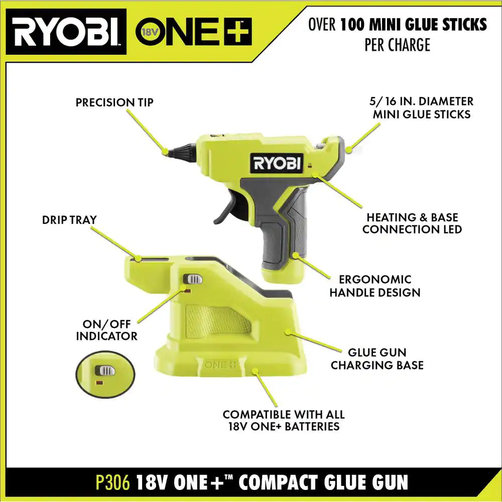 ONE+ 18V Cordless Compact Glue Gun (Tool Only)