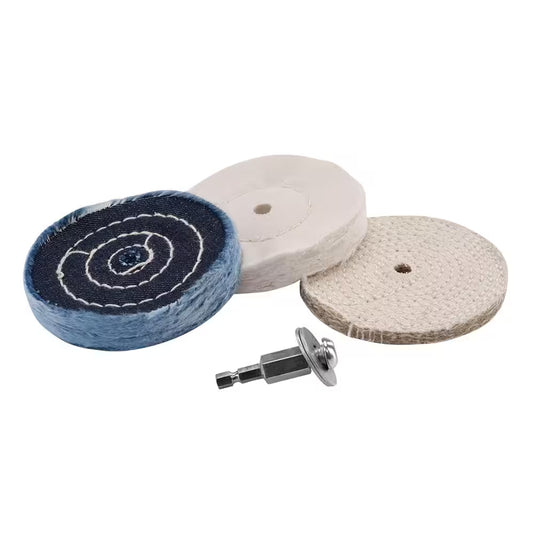 4 In. Buffing Wheel Set (4-Piece)