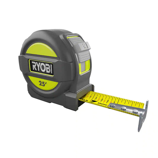 25 Ft. Tape Measure with Overmold and Wireform Belt Clip