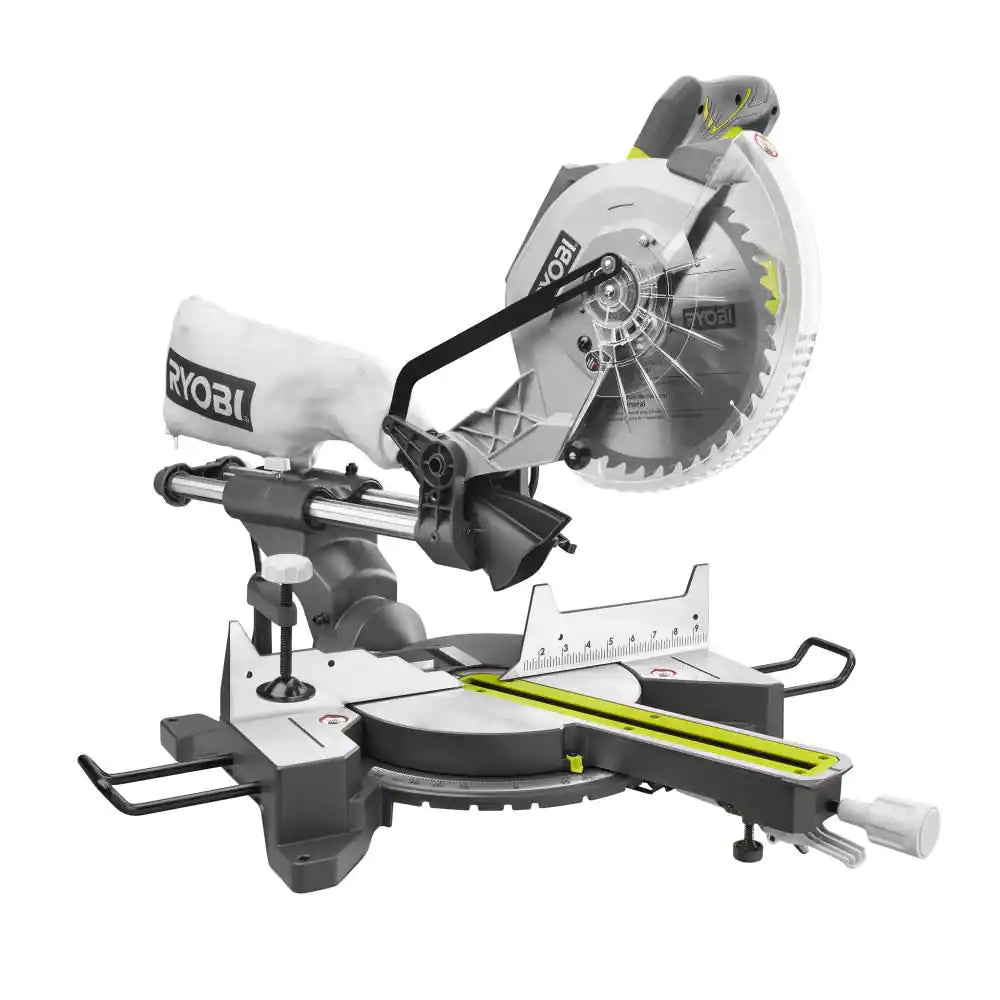 15 Amp 10 In. Corded Sliding Compound Miter Saw with LED Cutline Indicator