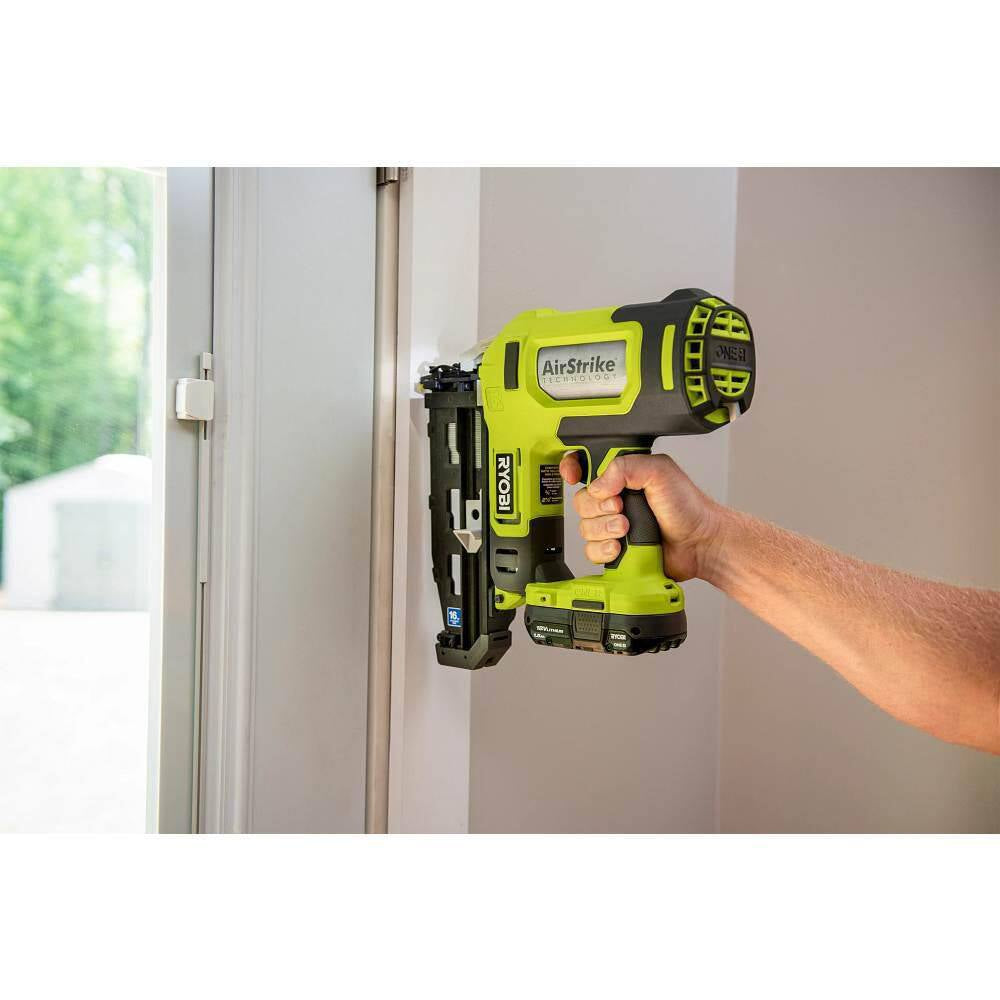 ONE+ 18V Cordless 18-Gauge Brad Nailer with 16-Gauge Straight Finish Nailer, 2.0 Ah Battery, and Charger