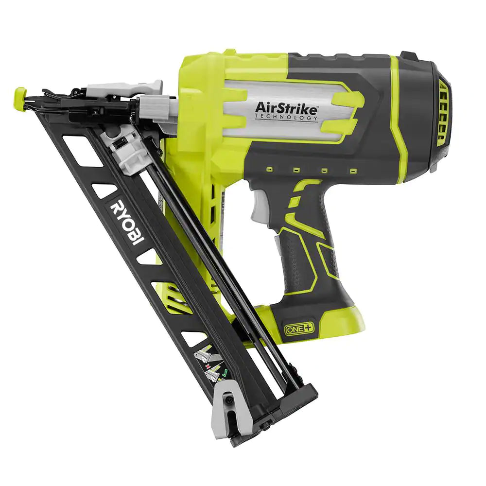 ONE+ 18V Lithium-Ion Cordless Airstrike 15-Gauge Angled Finish Nailer (Tool Only) with Sample Nails