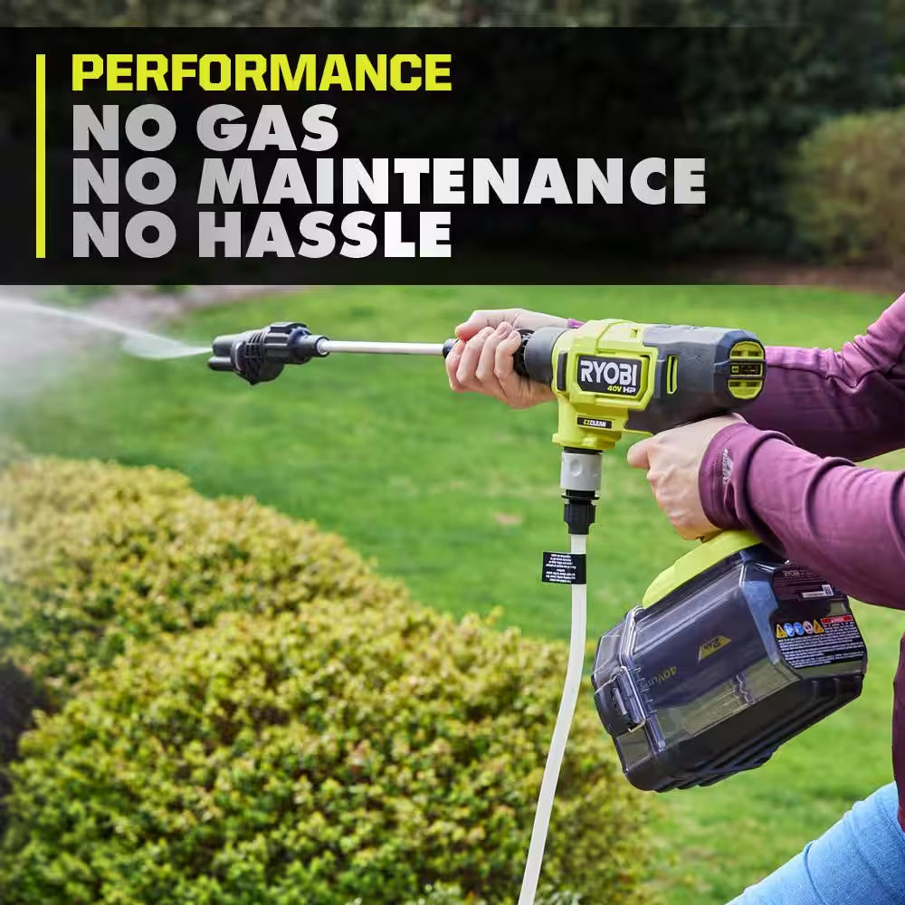 40V HP Brushless Ezclean 600 PSI 0.7 GPM Cordless Battery Cold Water Power Cleaner with 2.0 Ah Battery and Charger