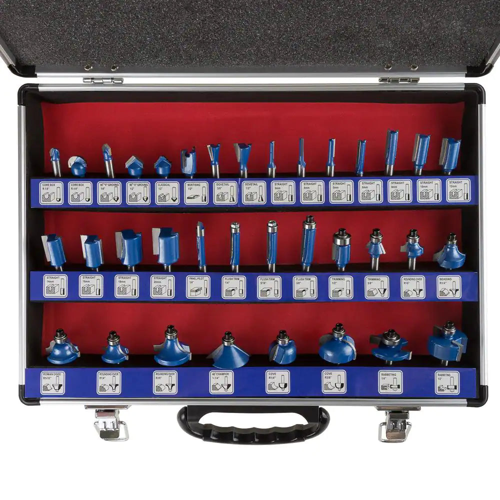 Carbide Tipped Router Bit Set (35-Piece)