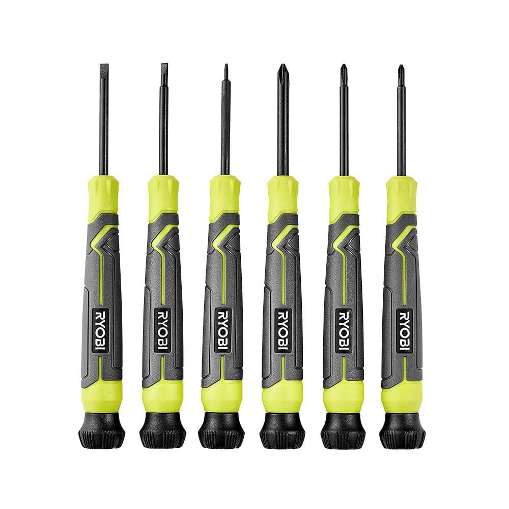 6-Piece Precision Screwdriver Set with Cushion Grip Handles