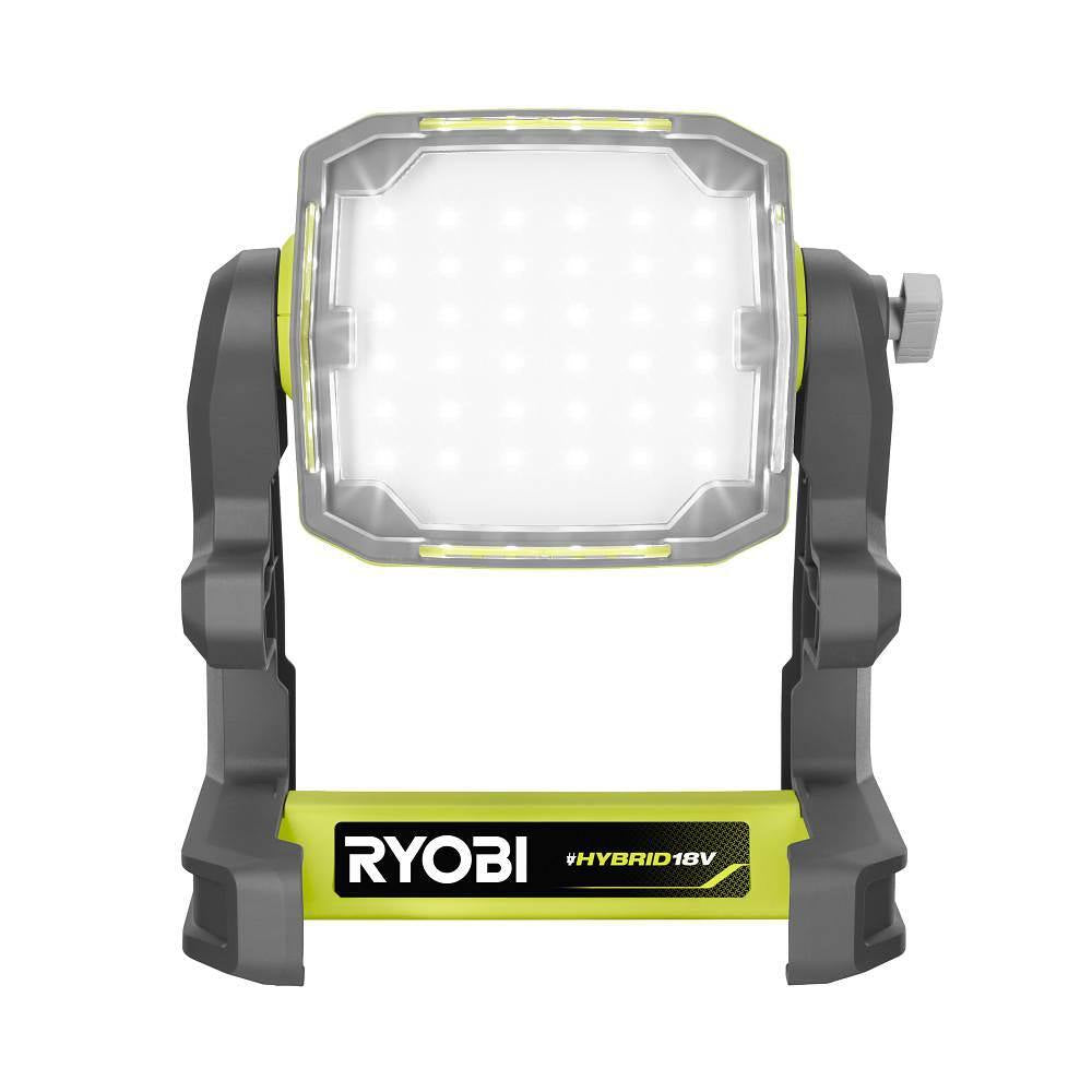 ONE+ 18V Cordless Hybrid LED Flood Light Kit with HIGH PERFORMANCE Lithium-Ion 4.0 Ah Battery and Charger Kit