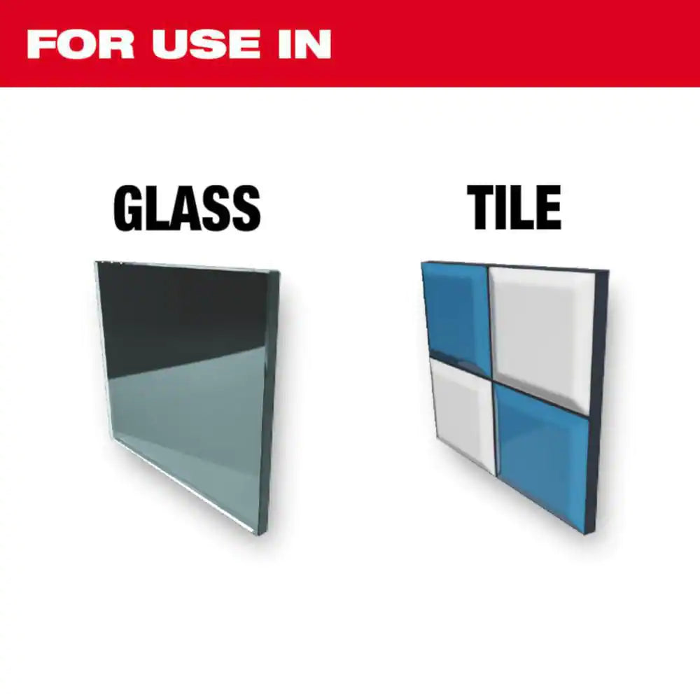 Carbide Glass and Tile Bit Set (4-Pack)