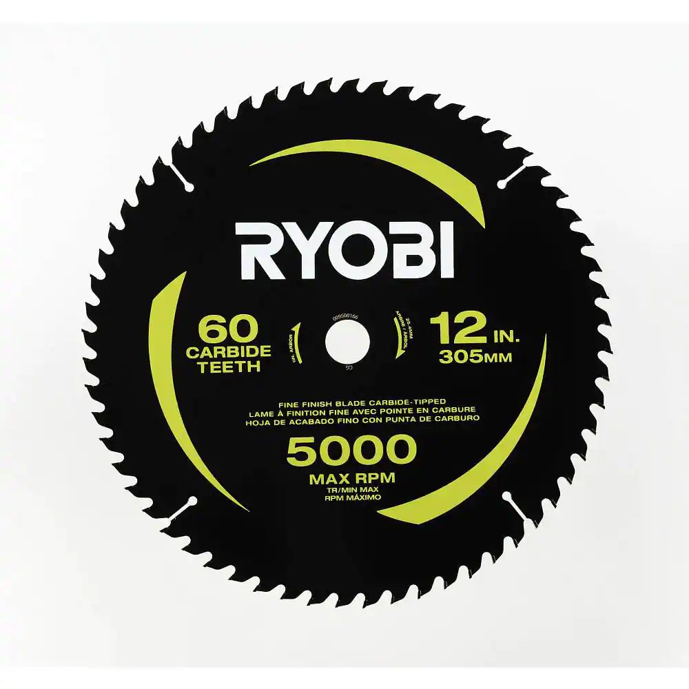 12 In. 60 Carbide Teeth Thin Kerf Miter Saw Blade