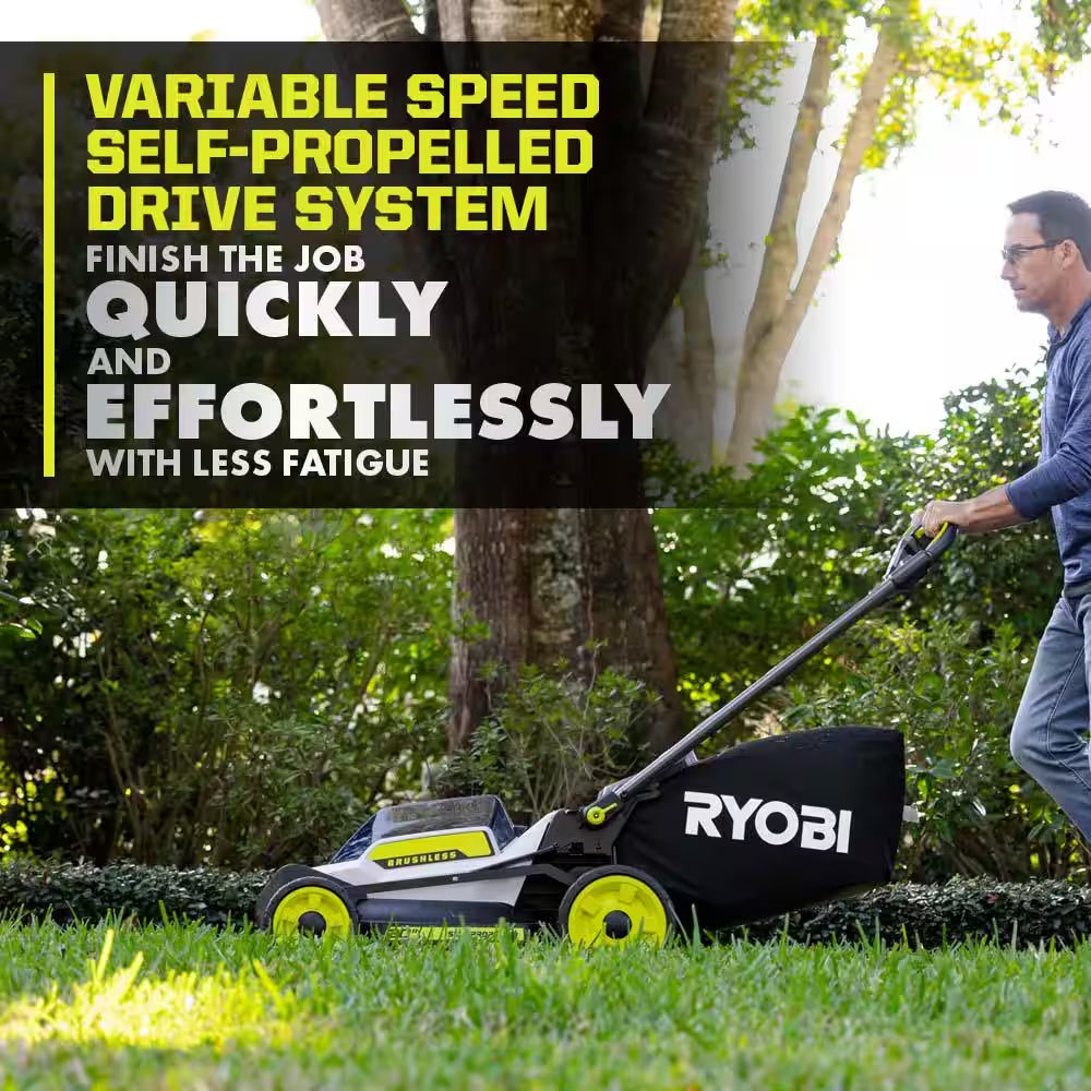 40V HP Brushless 20 In. Cordless Electric Battery Walk behind Self-Propelled Mower with 6.0 Ah Battery and Charger