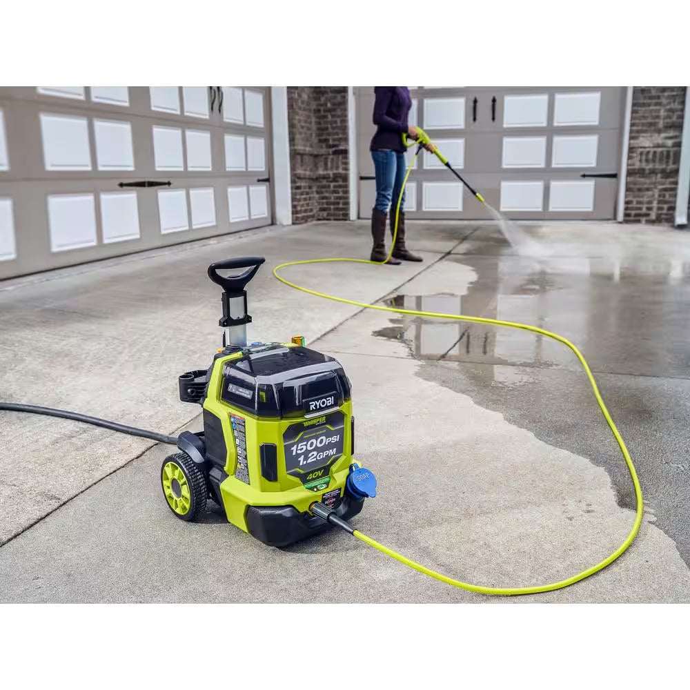 40V HP Brushless Whisper Series 1500 PSI 1.2 GPM Cold Water Electric Pressure Washer W/ (2) 6.0 Ah Batteries and Charger