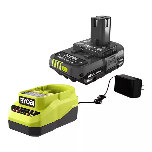 ONE+ 18V Lithium-Ion 2.0 Ah Compact Battery and Charger Starter Kit