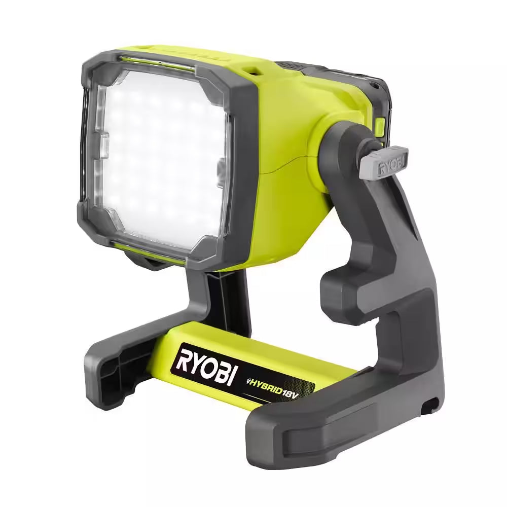 ONE+ 18V Cordless Hybrid LED Flood Light Kit with HIGH PERFORMANCE Lithium-Ion 4.0 Ah Battery and Charger Kit