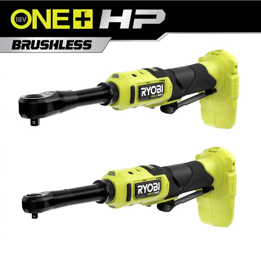 ONE+ 18V Brushless Cordless 2-Tool Combo Kit W/1/4 in Extended Reach Ratchet & 3/8 in Extended Reach Ratchet (Toolsonly)