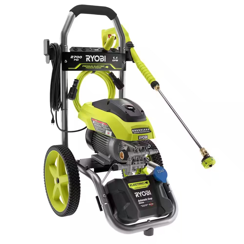 2700 PSI 1.1 GPM Cold Water Corded Electric Pressure Washer