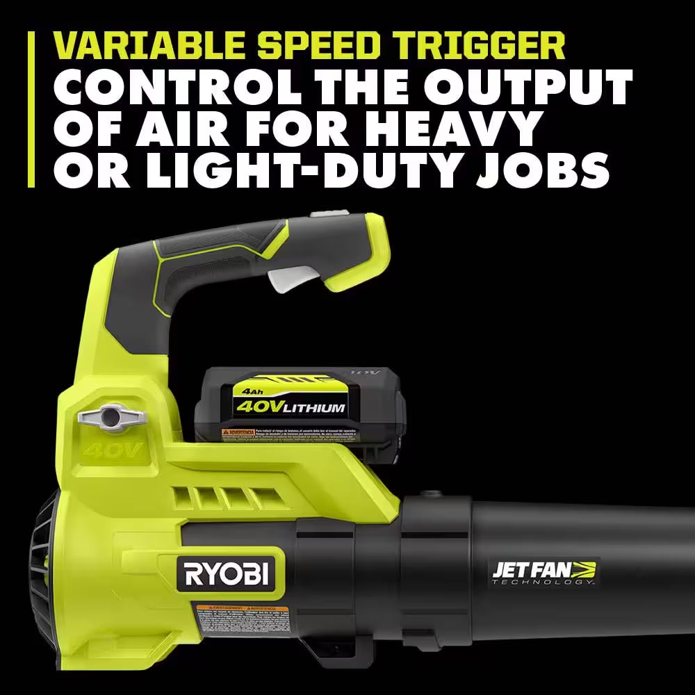 40V 110 MPH 525 CFM Cordless Battery Variable-Speed Jet Fan Leaf Blower (Tool-Only)