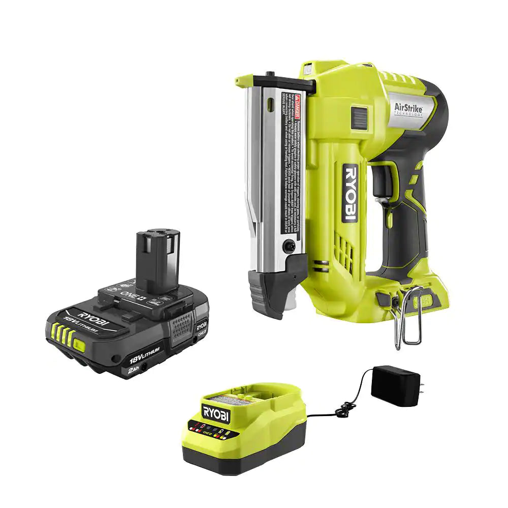 ONE+ 18V Cordless Airstrike 23-Gauge 1-3/8 In. Headless Pin Nailer and 2.0 Ah Compact Battery Starter Kit