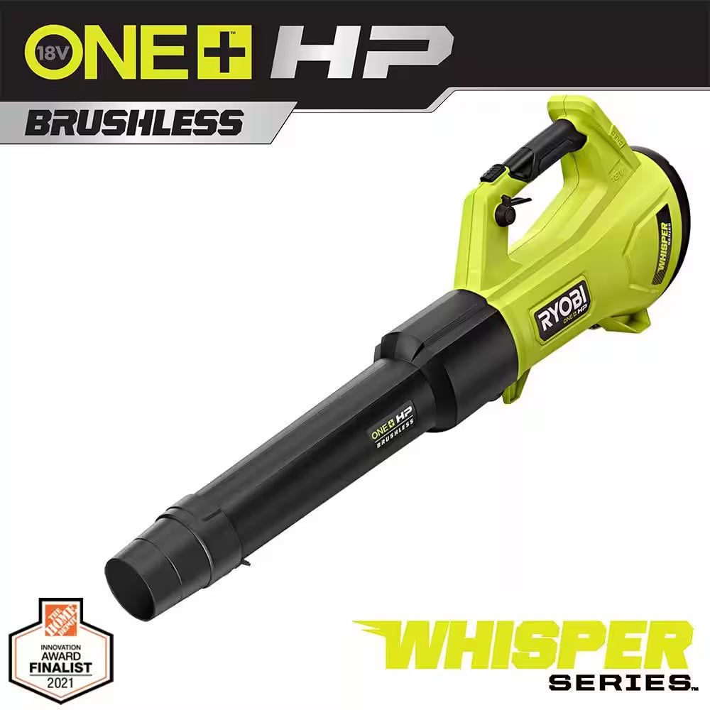 ONE+ HP 18V Brushless Whisper Series 130 MPH 450 CFM Cordless Battery Leaf Blower (Tool Only)