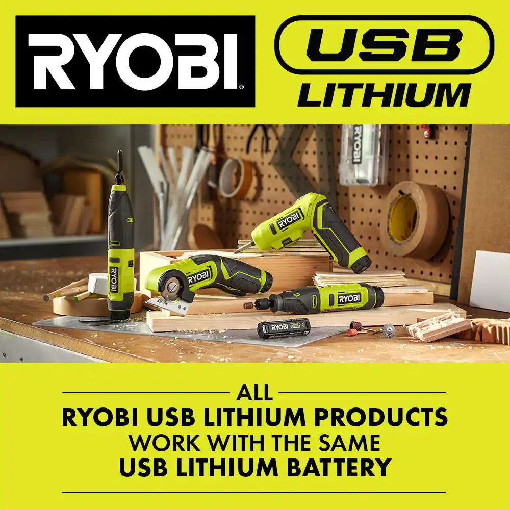 USB Lithium Rotary Tool Kit and USB Lithium 2.0 Ah Lithium-Ion Rechargeable Battery